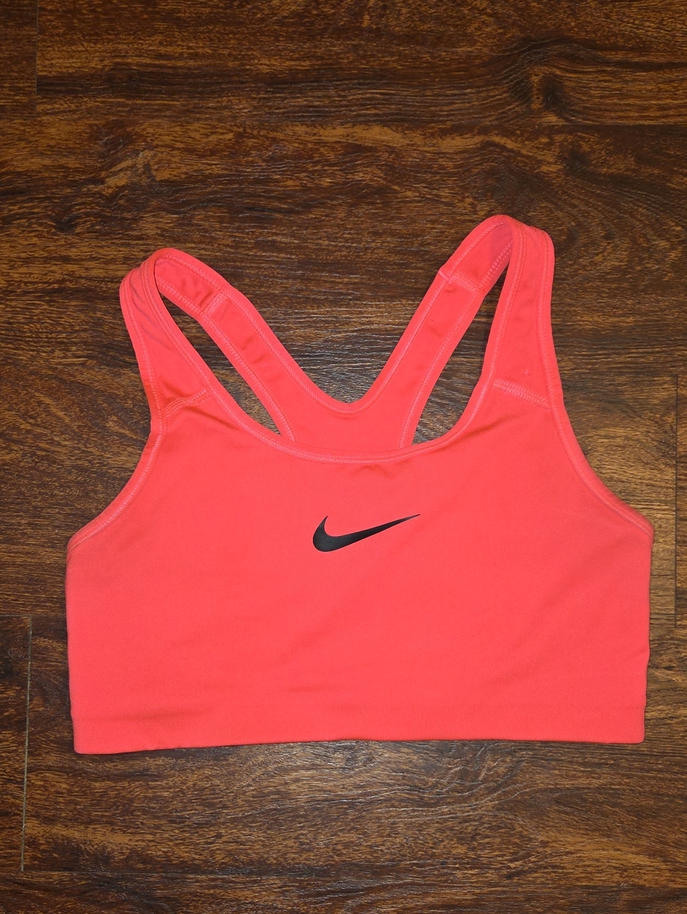 Nike Dri Fit Sports Bra Pink with Black Swoosh Women's Medium